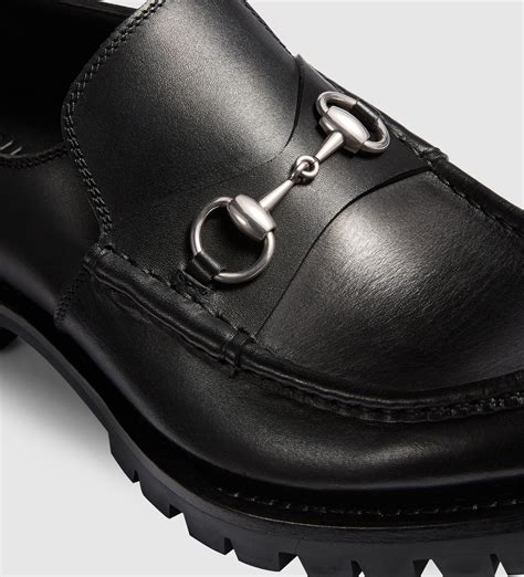 gucci lug sole loafer mens|gucci rubber horsebit loafers.